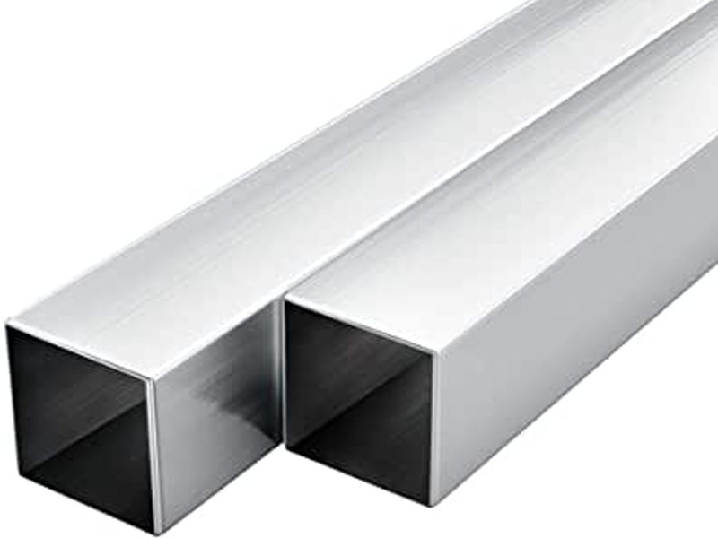 Aluminium Square Tube Stainless Steel Look 1 meters anodized Aluminium Profile Pipe Square
